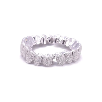 10 on 10 VVS Moissanite Prong Diamond Grillz