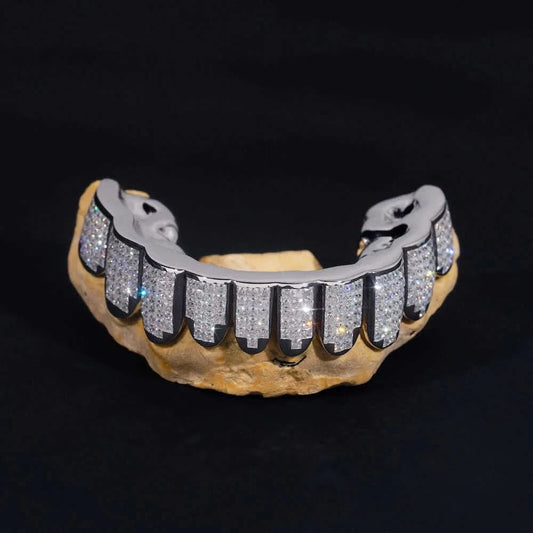 Invisible Set Princess Cut Moissanite Bottom Diamond Grillz