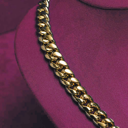 10MM Cuban Link Chain 14K Yellow Gold