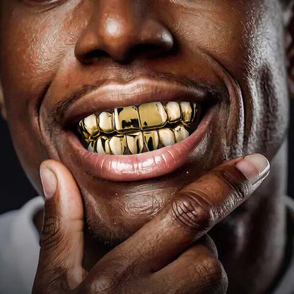 8 on 8 Deep Cut Grillz 14K Gold