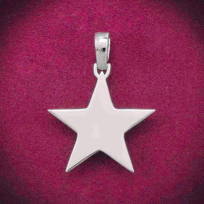 Moissanite Star Pendant 14K Gold