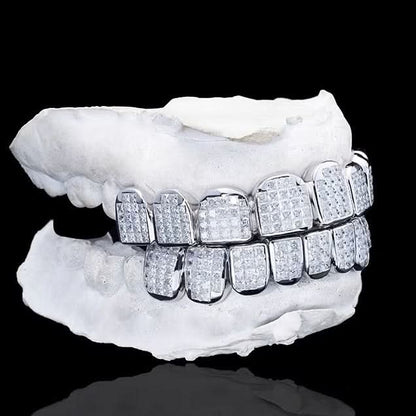 Invisible Set Princess Cut Moissanite Diamond Grillz