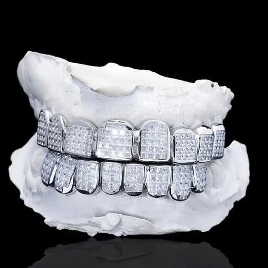 Invisible Set Princess Cut Moissanite Diamond Grillz