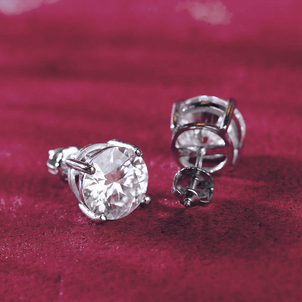 VVS Moissanite Stud Earrings (ALL SIZES)