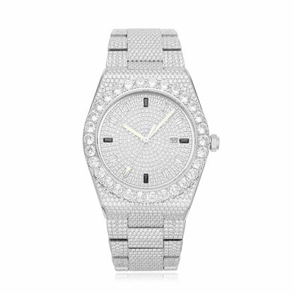 Men's Iced Out Watch 44MM 14K White Gold