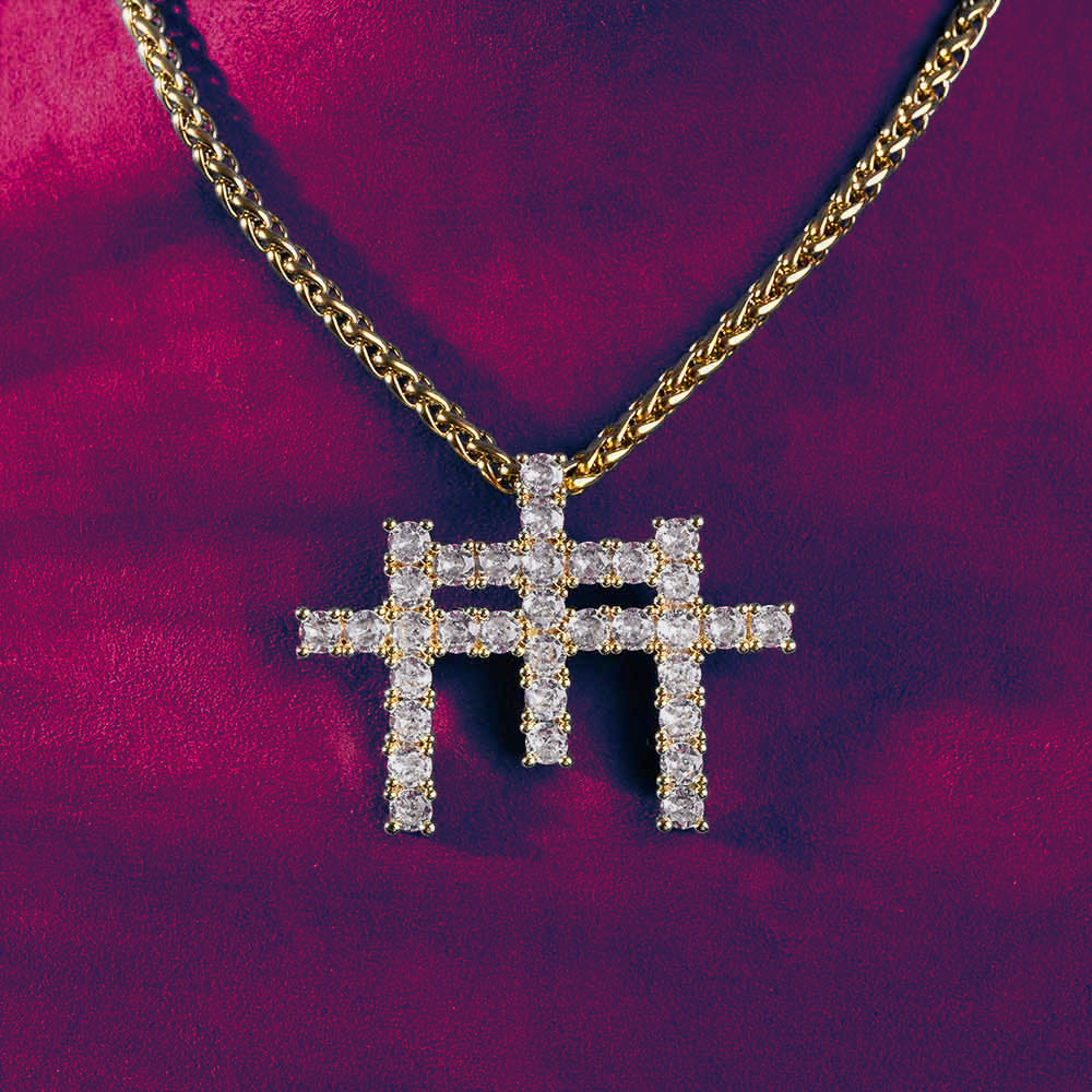 Three Cross Necklace 14K Gold