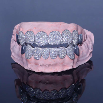 Plain Tusk Diamond Grillz 14K Gold