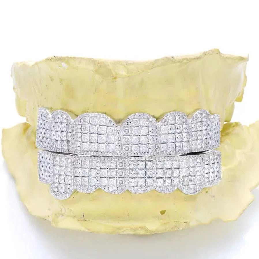 Prong Set Princess Cut Moissanite Diamond Grillz